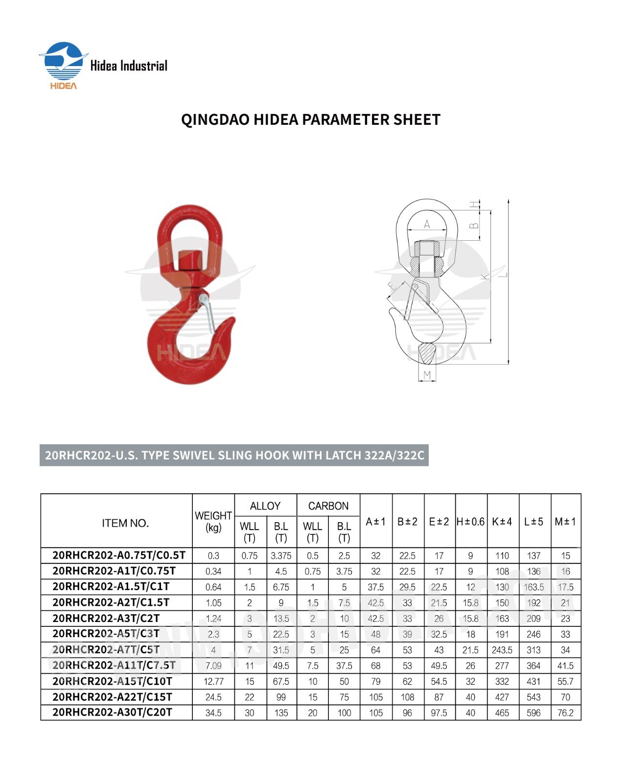 HIDEA US Type Rotating Hoist Hooks