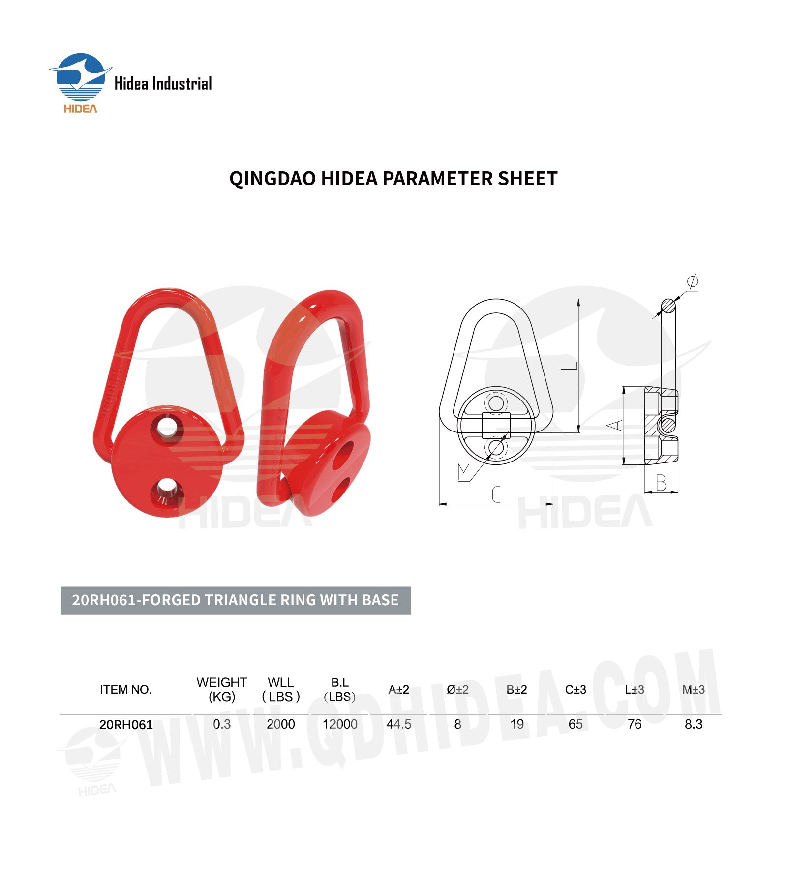 HIDEA G80 Forged Triangle Ring with Base