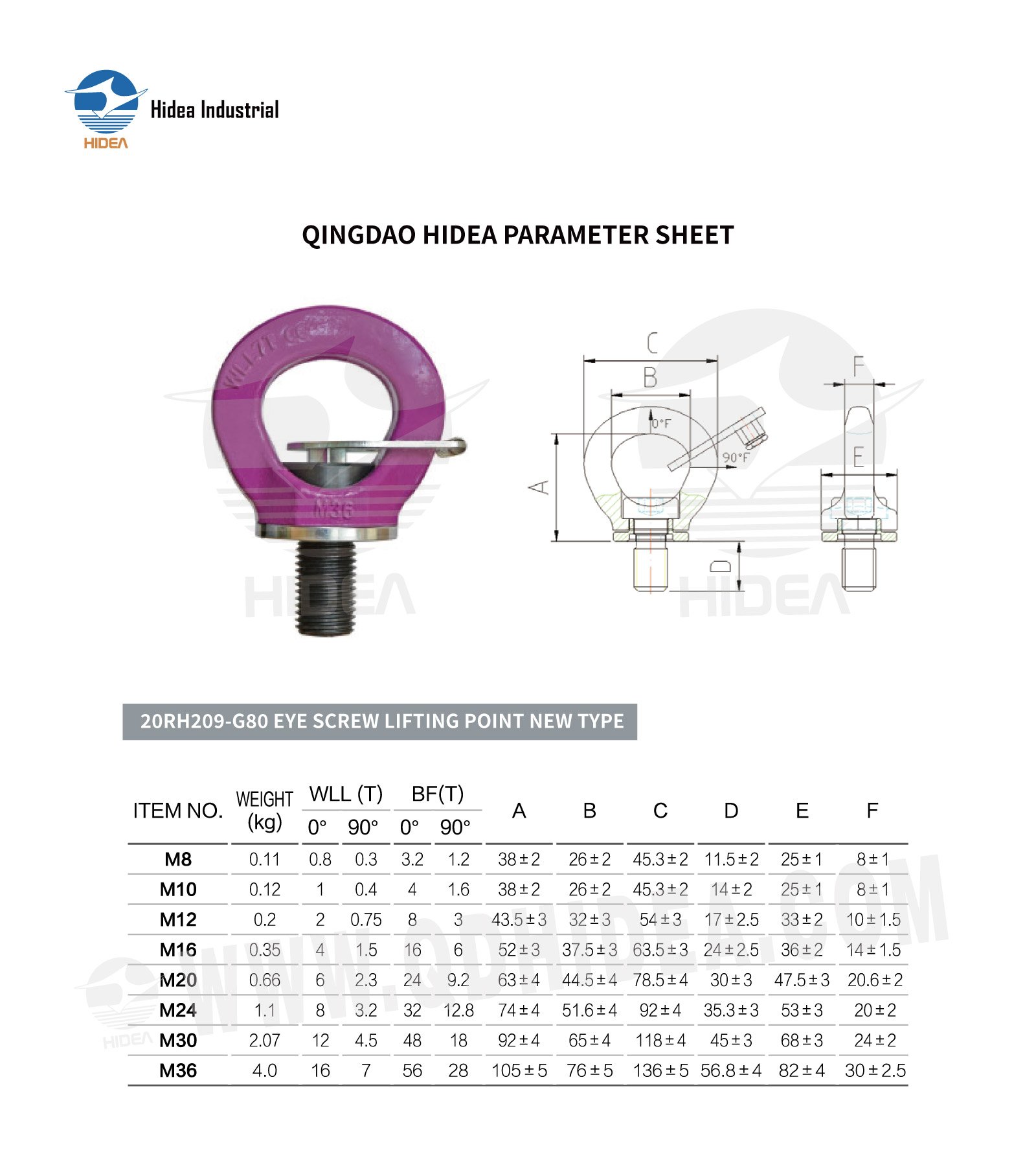 HIDEA Grade 80 Key Swivel Eye Point