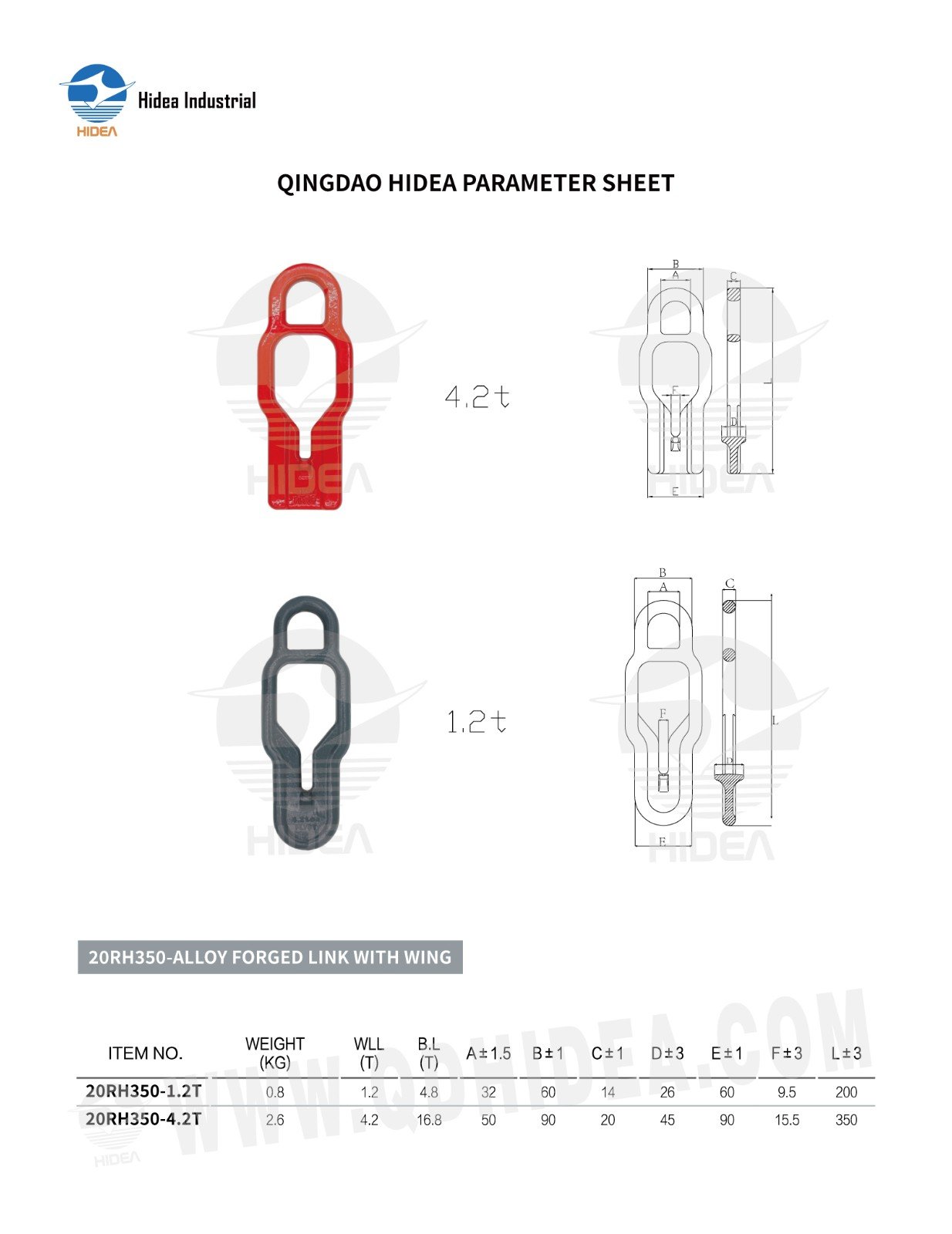 HIDEA G80 ALLOY FORGED LINK WITH WING