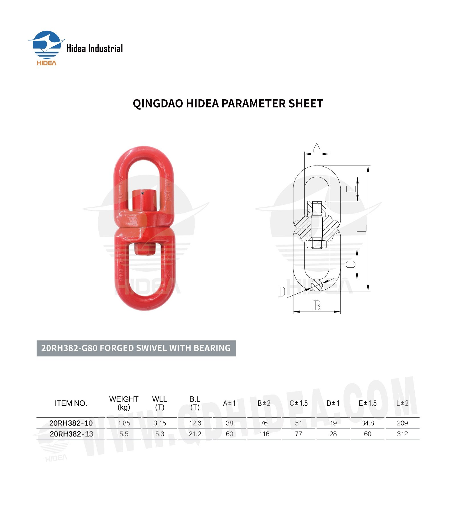 HIDEA G80 Double Eye Swivel with Bearing