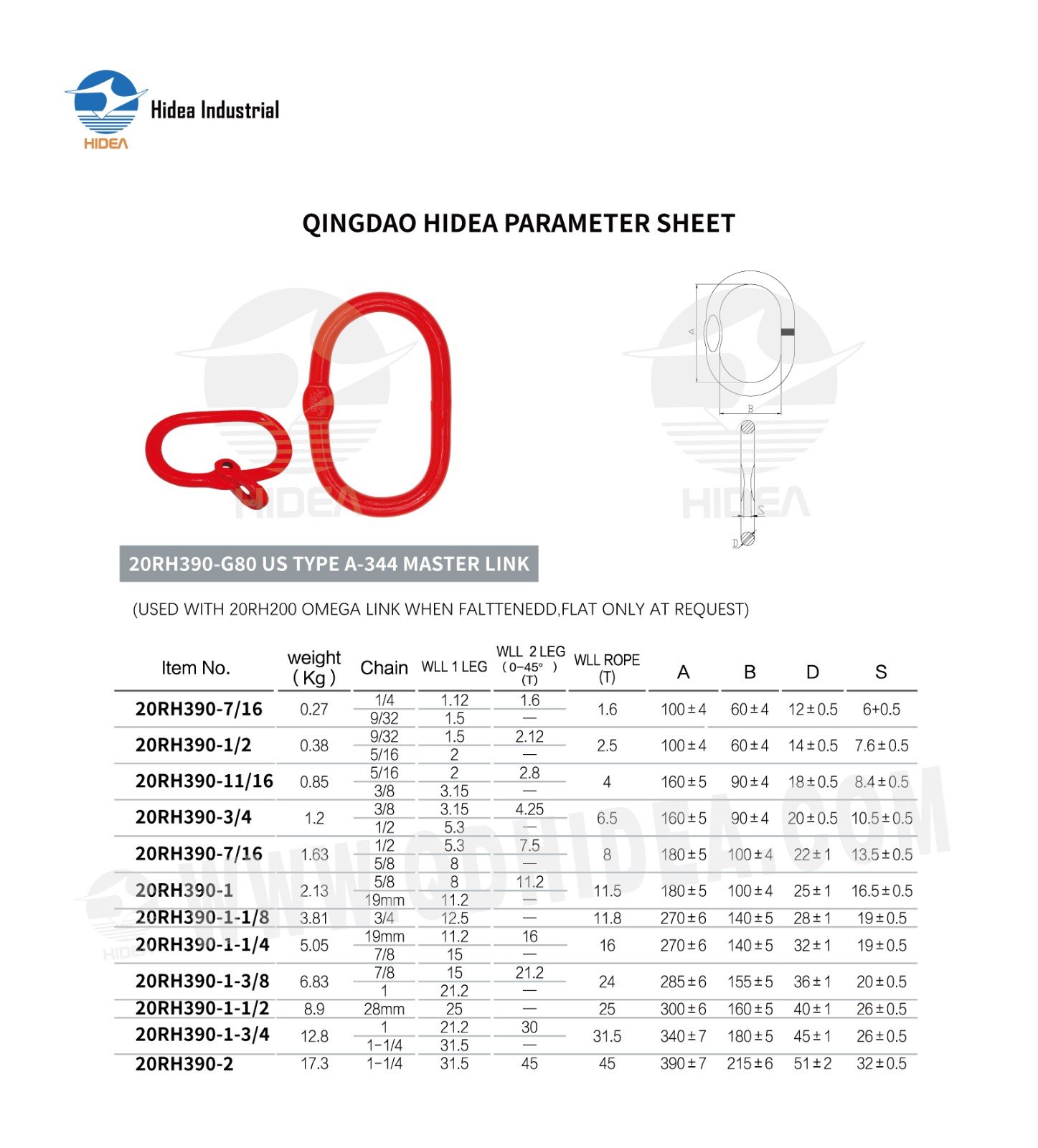 HIDEA G80 US Type A-344 Master Link