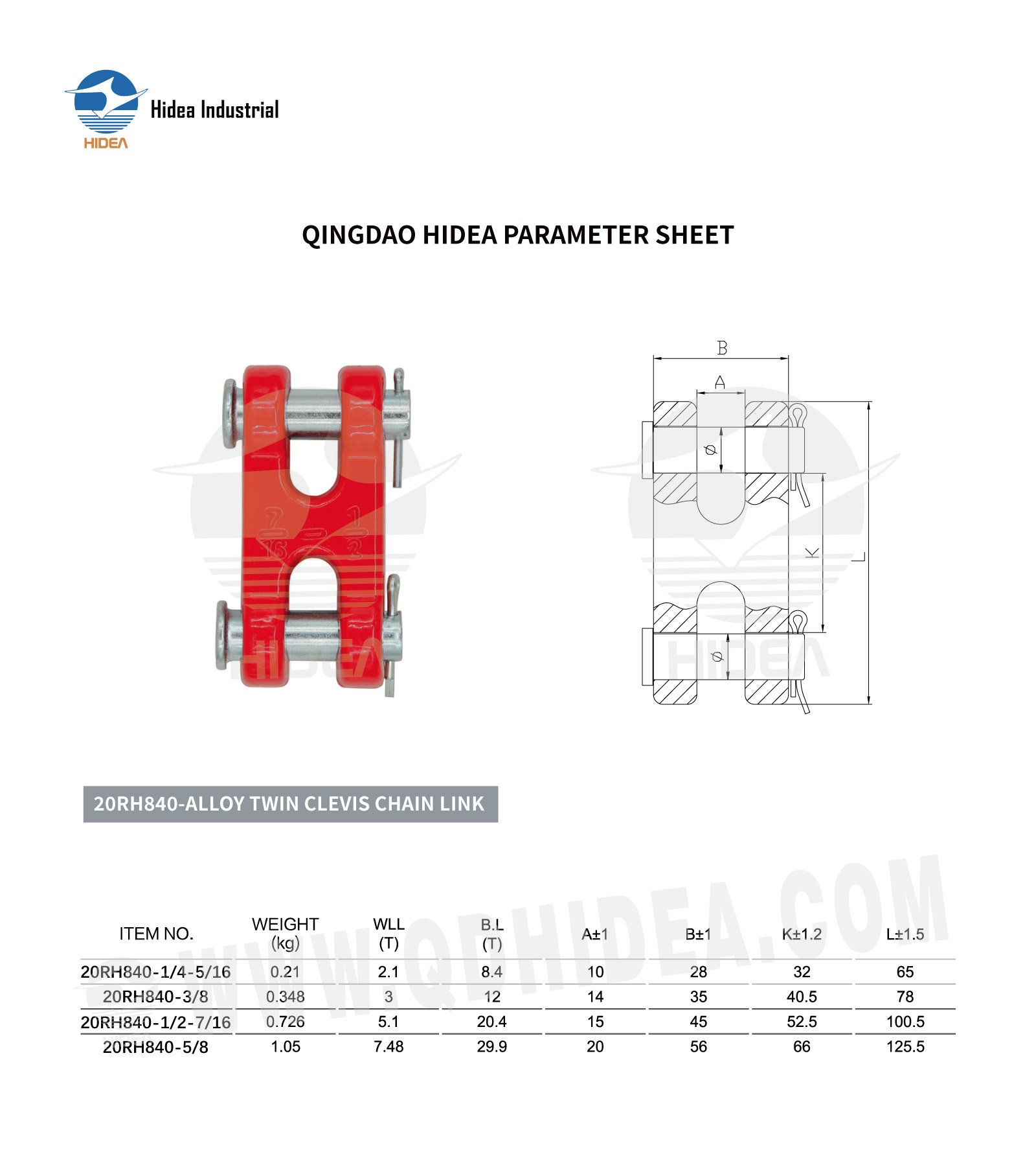 HIDEA G80 Twin Clevis Chain Connector