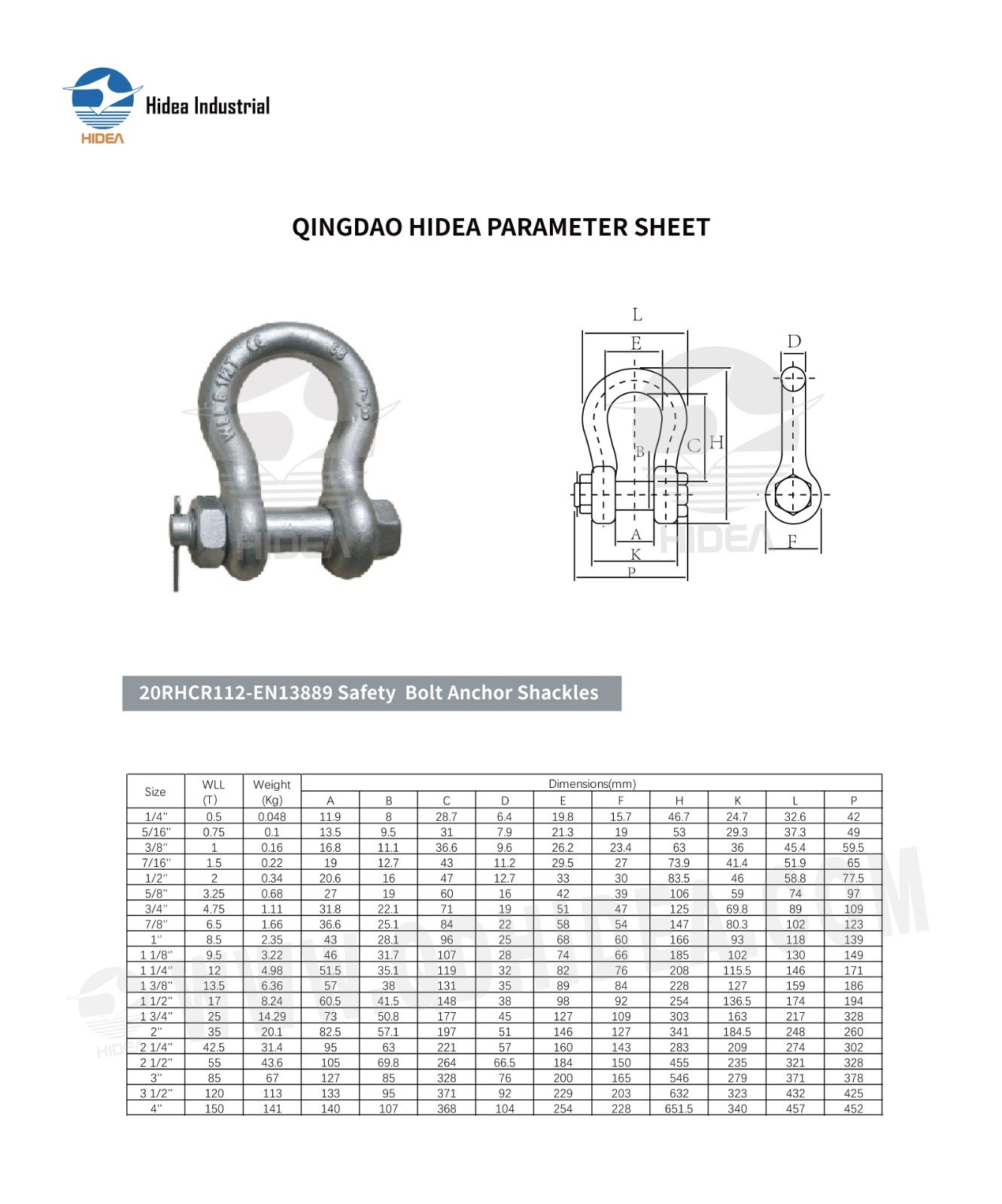 HIDEA Bolt-Type Bow Shackle