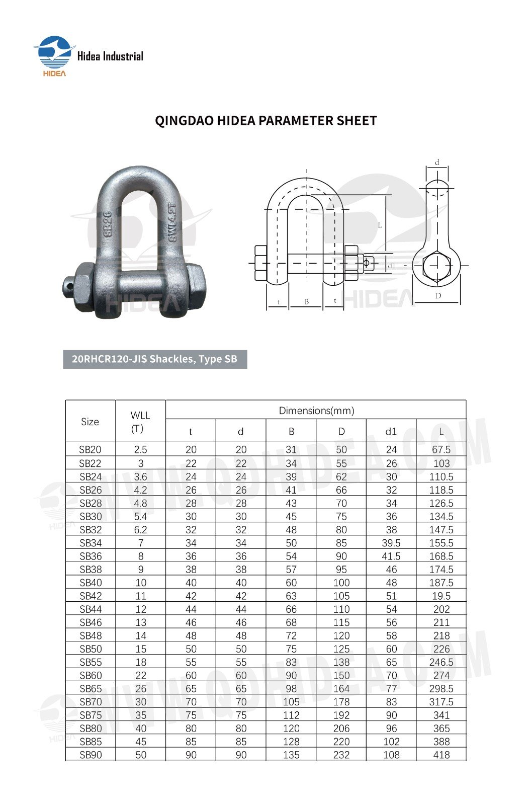 HIDEA JIS Chain Shackle SB Type