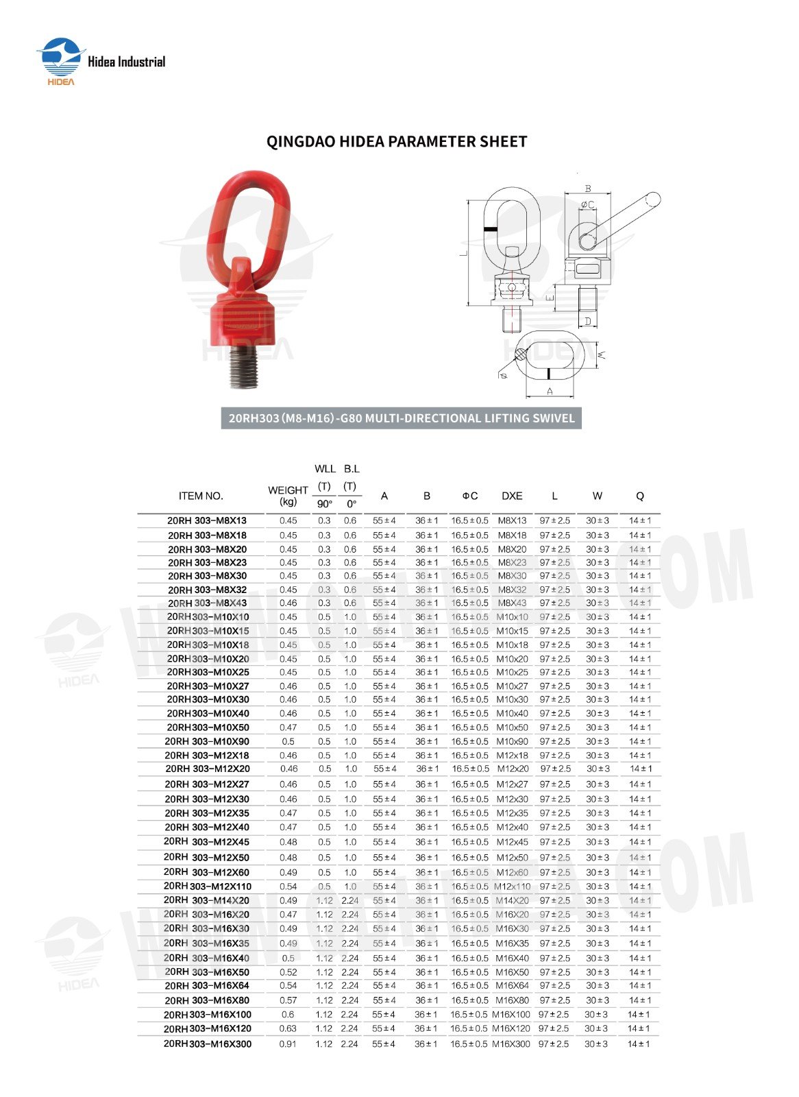 HIDEA G80 Pivot Swivel Lifting Point
