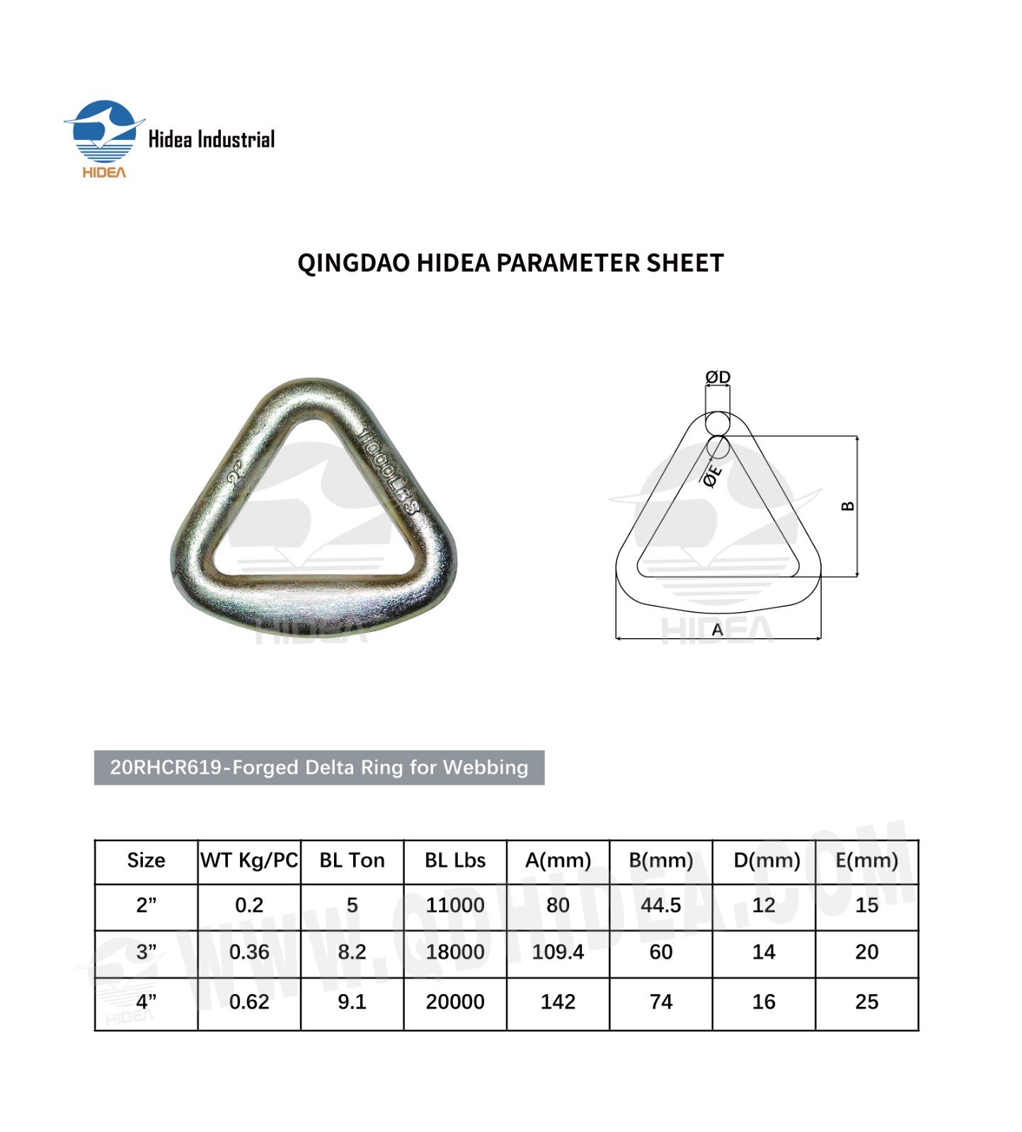 HIDEA Forged D-Ring for Webbing