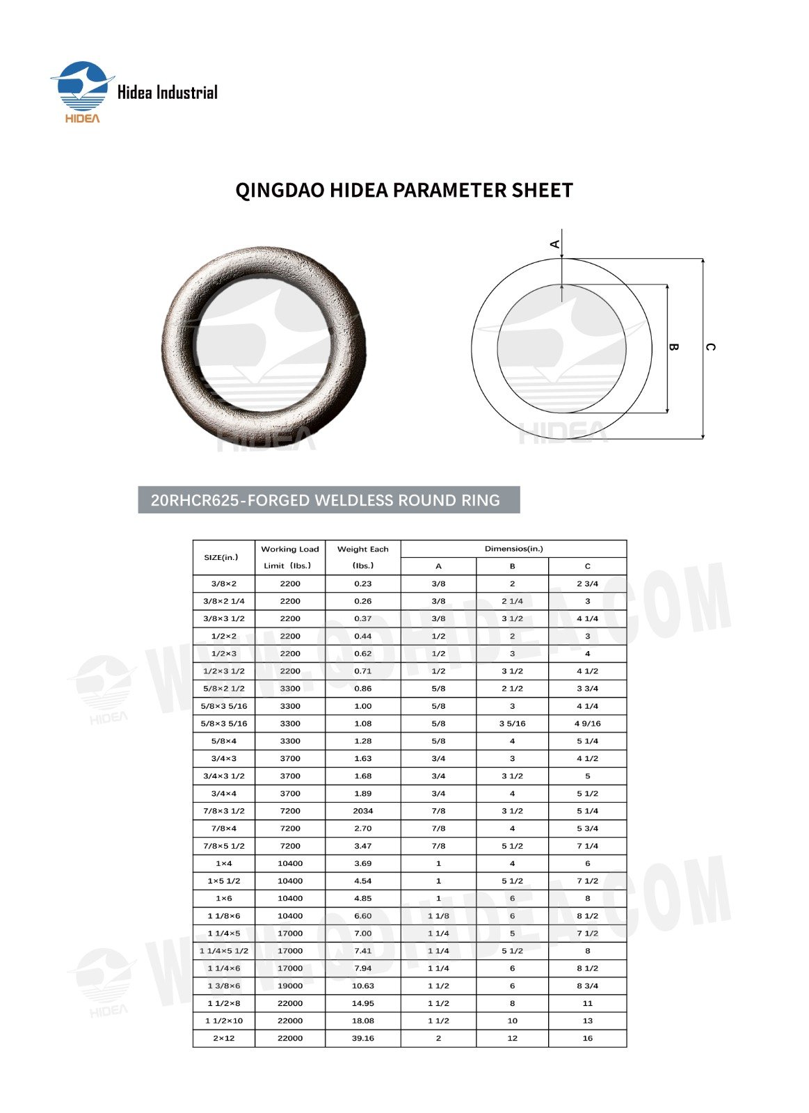 HIDEA Forged Round Rings without Welding