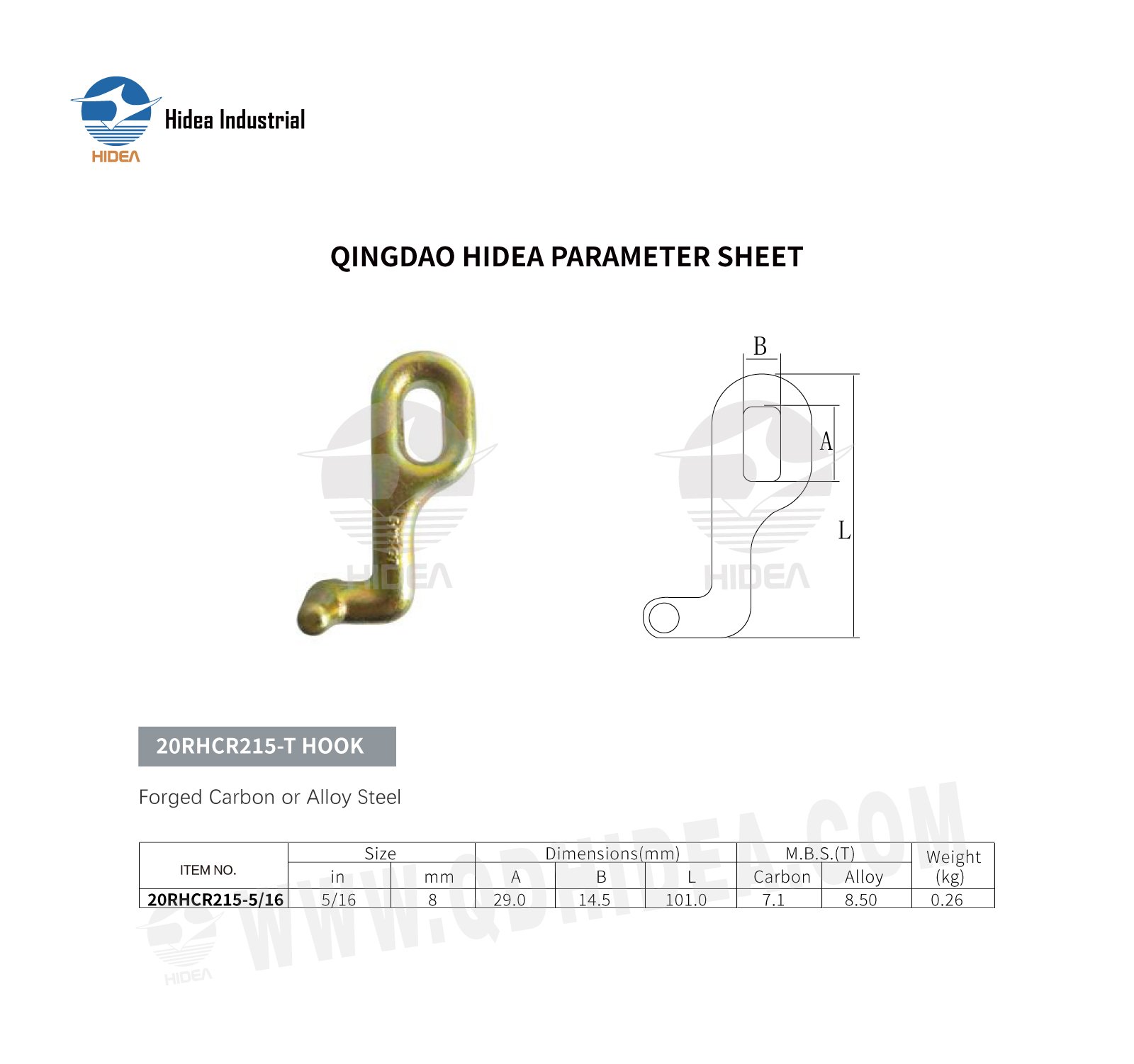 HIDEA G70/G43 Transport T-Hook