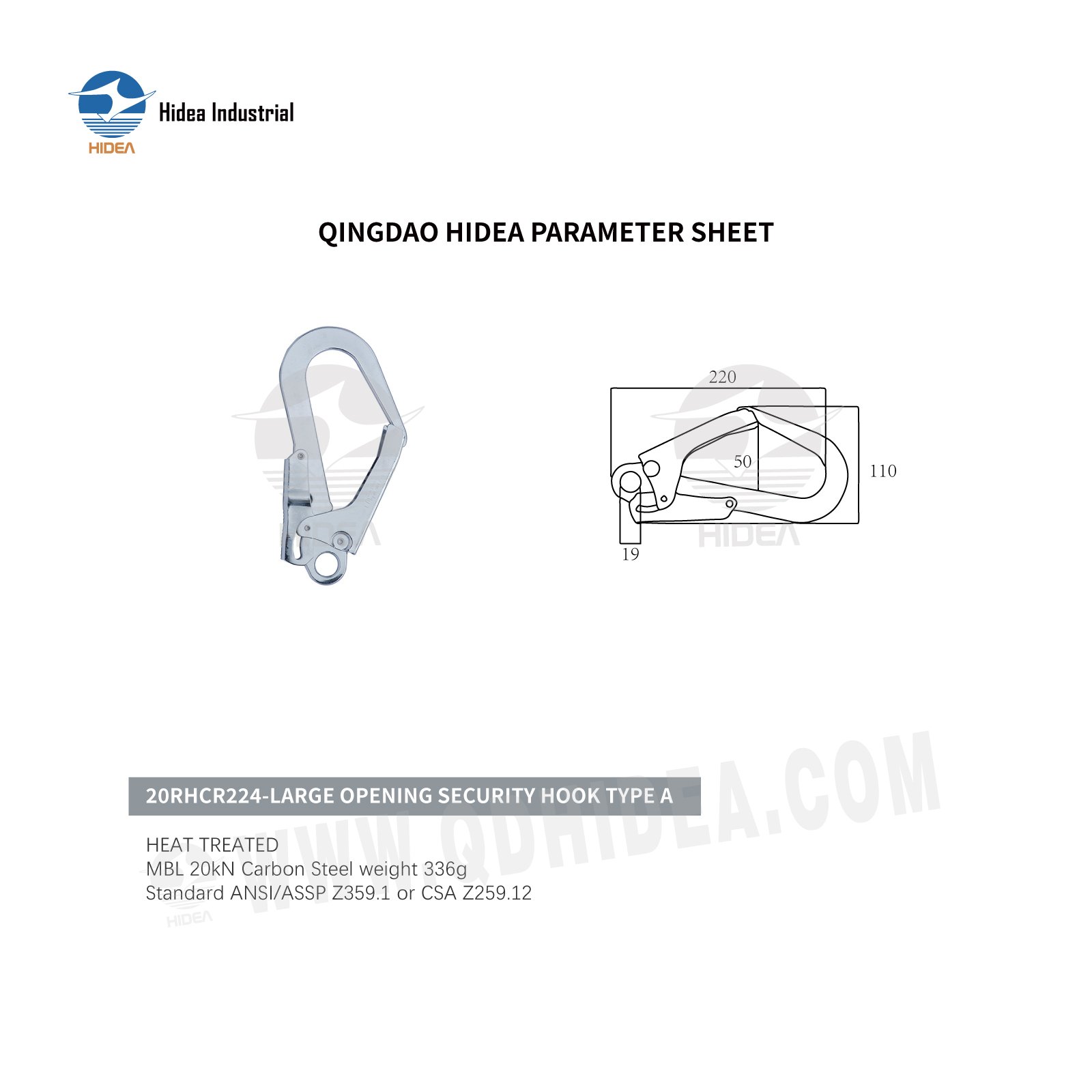 HIDEA Wide-Opening Security Snap Hook
