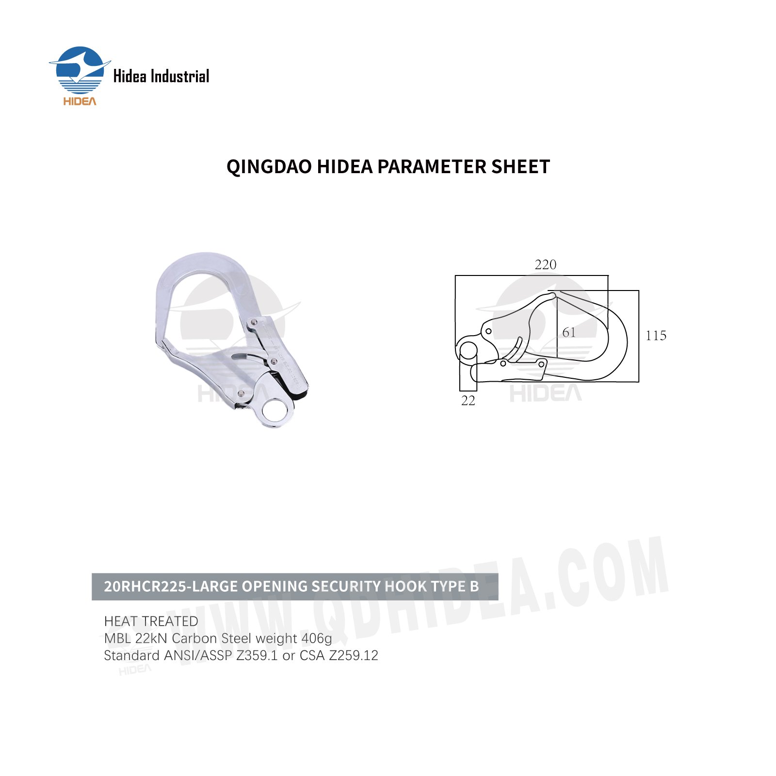 HIDEA Large Steel Scaffold Hook