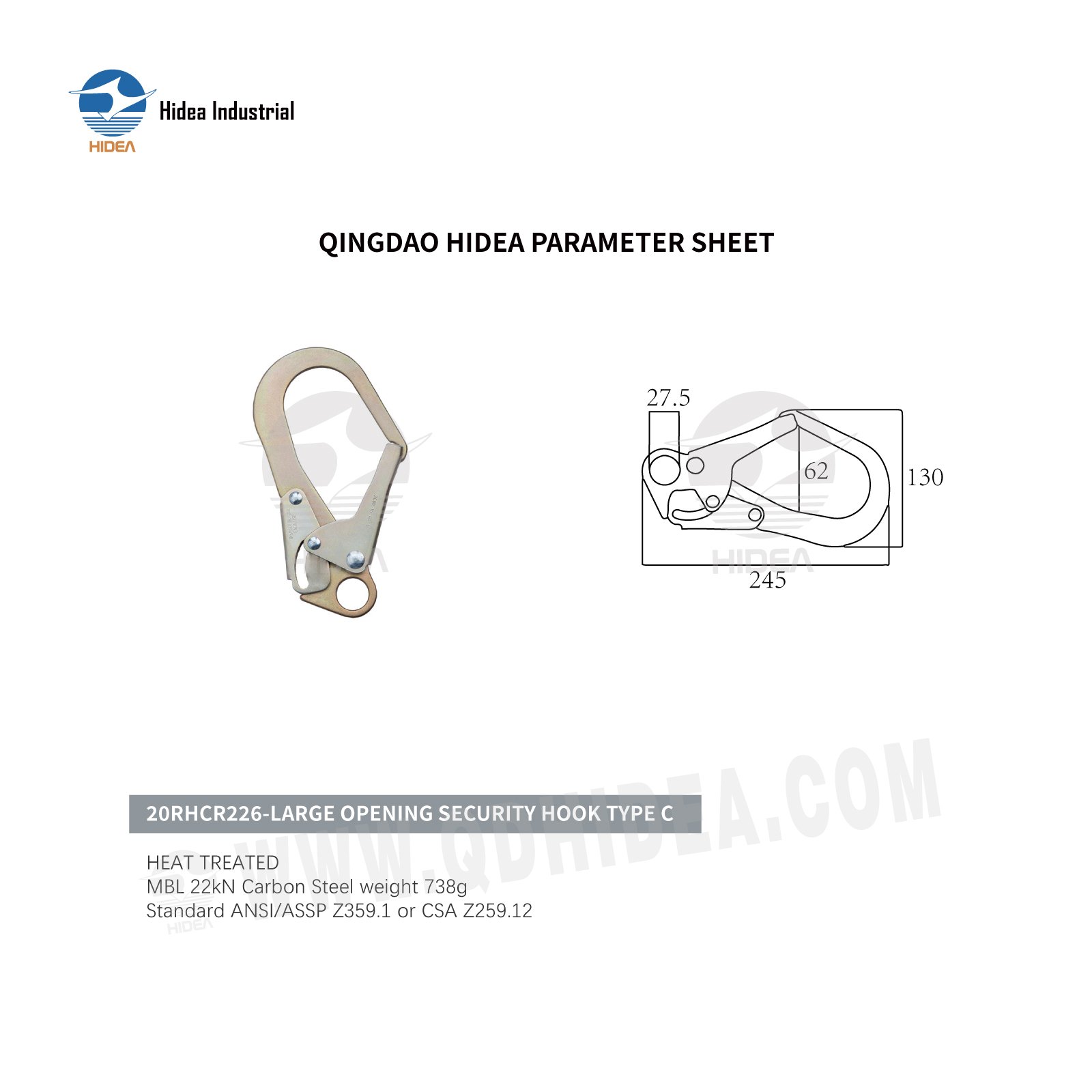 HIDEA Restraint Lanyard Fall Protection