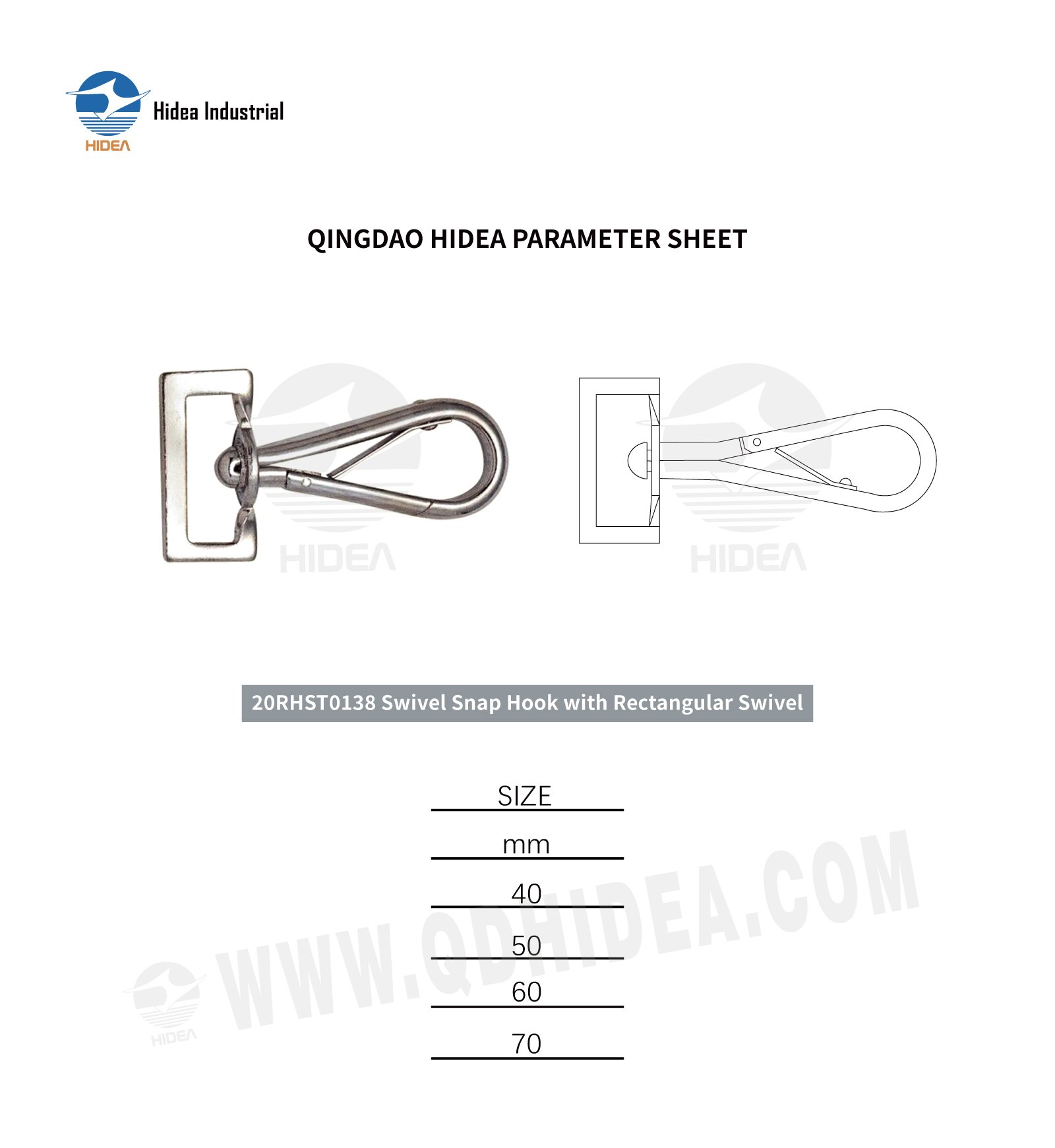 HIDEA Swivel Eye Bolt Snaps