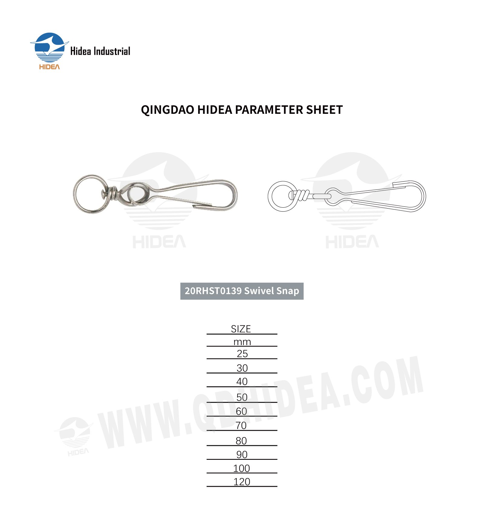 HIDEA Simplex Snap Hook with Swivel Joint