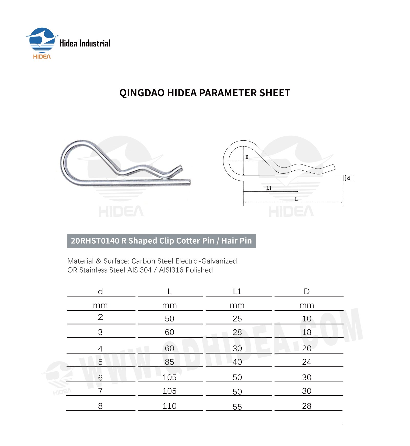 HIDEA Spring Cotter Pin Hairpin