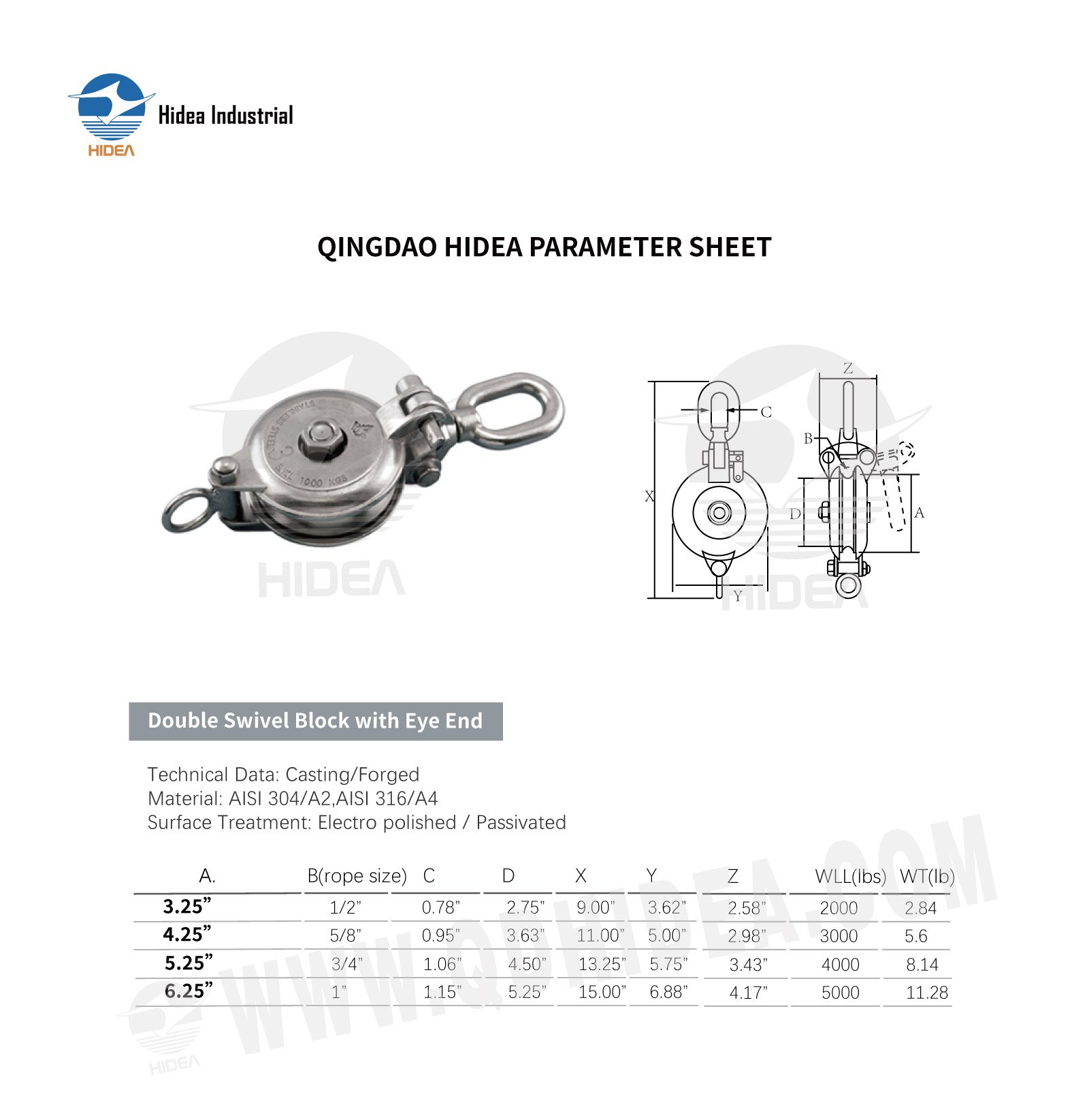 HIDEA Stainless Steel Swivel Daruma Block