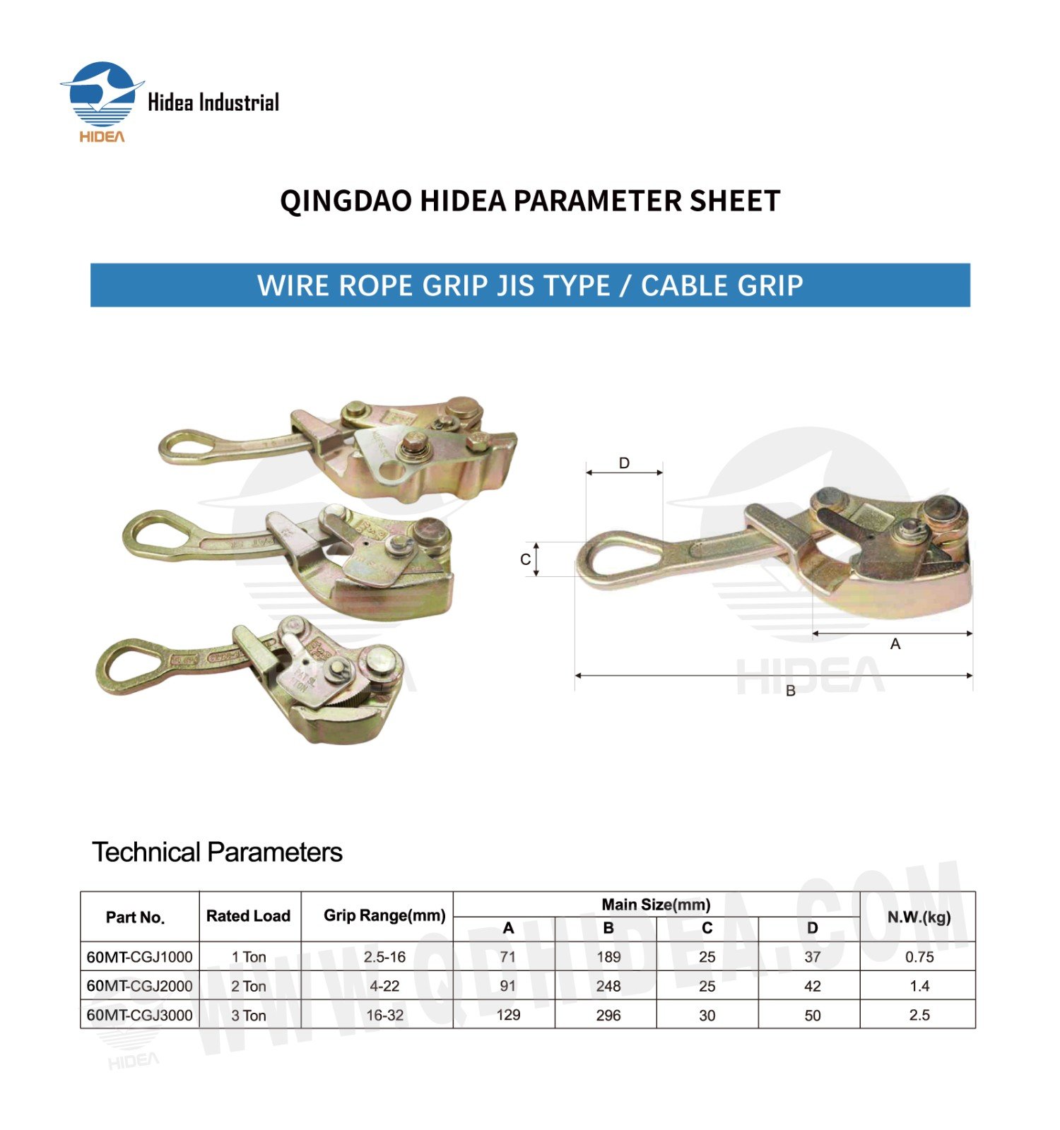 HIDEA JIS Cable Grip Puller 1T – 3T
