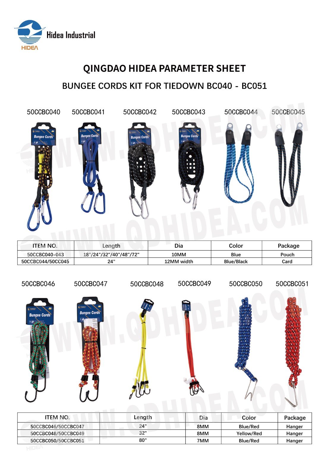HIDEA Transport Tie-Down Bungee Cords Kit