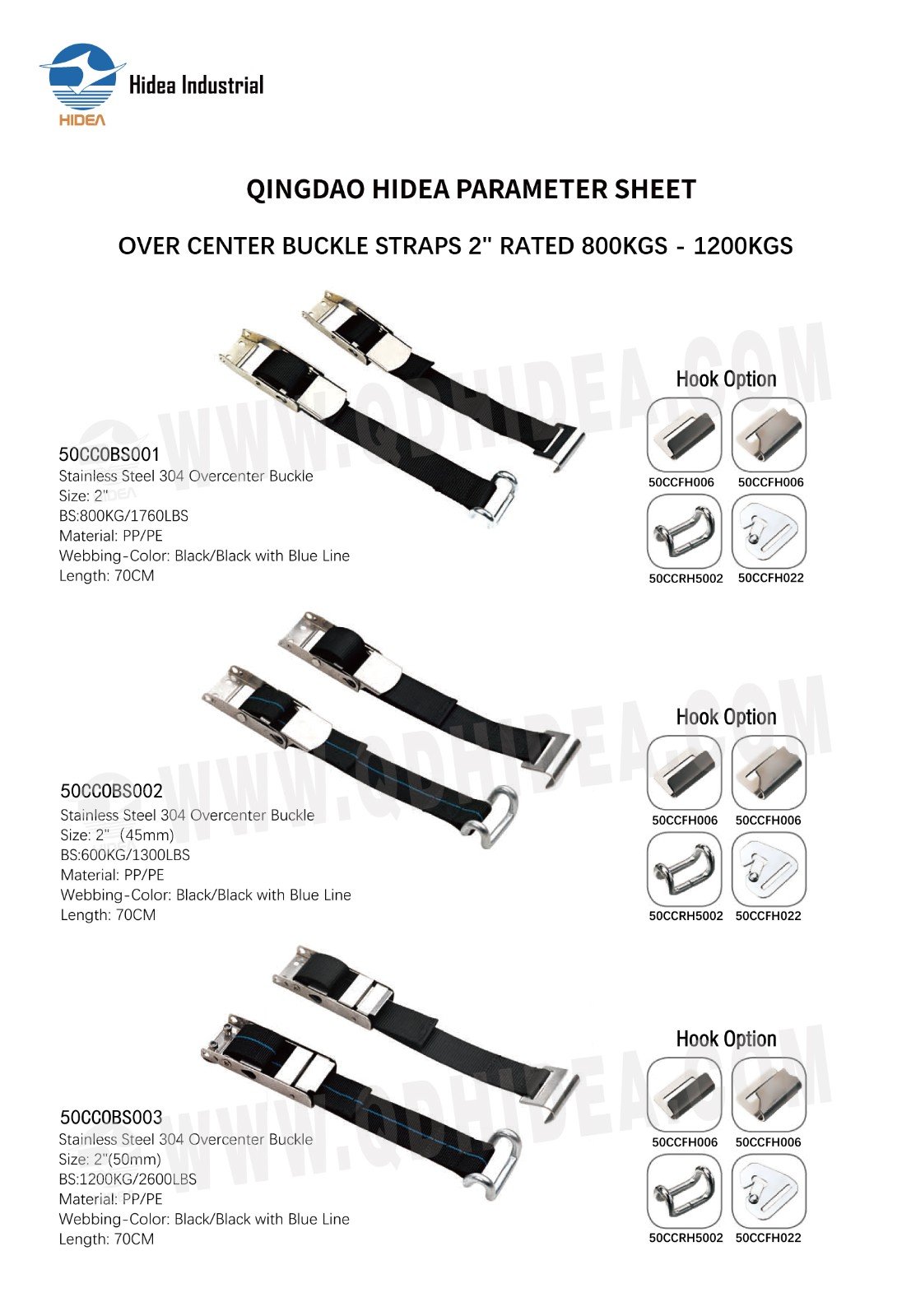 HIDEA Overcenter Buckle Tie Down