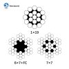STAINLESS STEEL WIRE ROPE 1x19 / 6x7+FC / 7x7