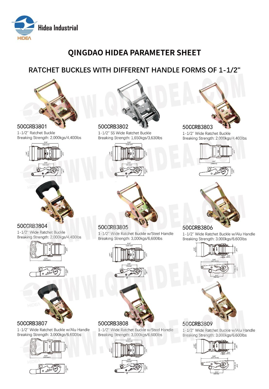 HIDEA Ratchet Strap Buckles