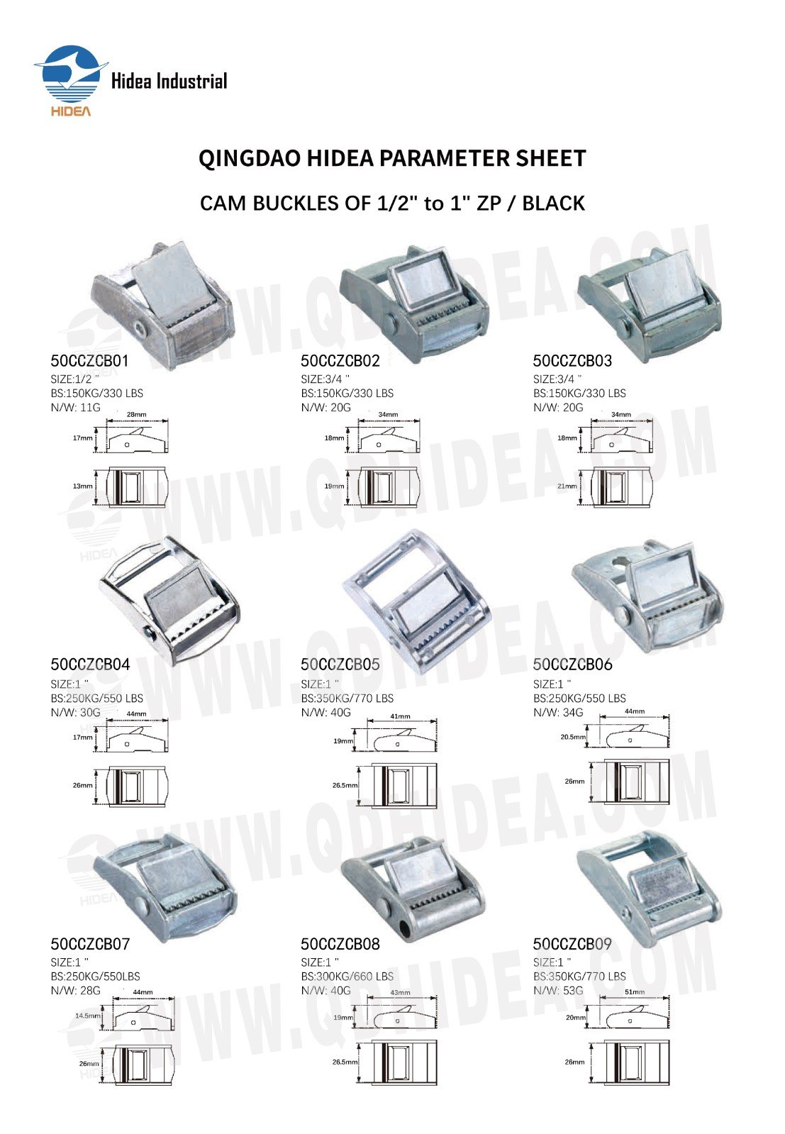 HIDEA Tie-Down Cam Buckles