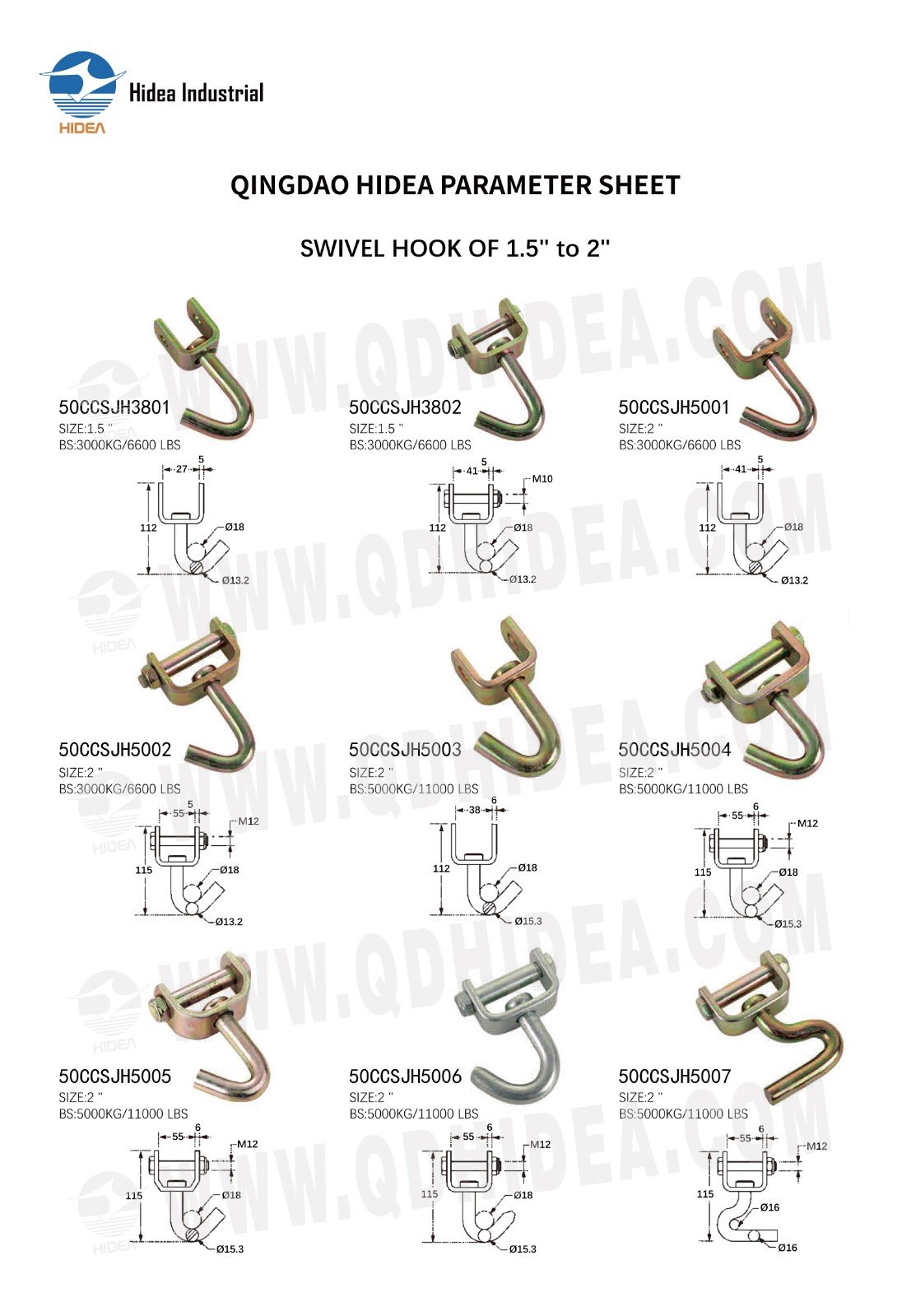 HIDEA Swivel J Hook for Cargo Tie-Downs