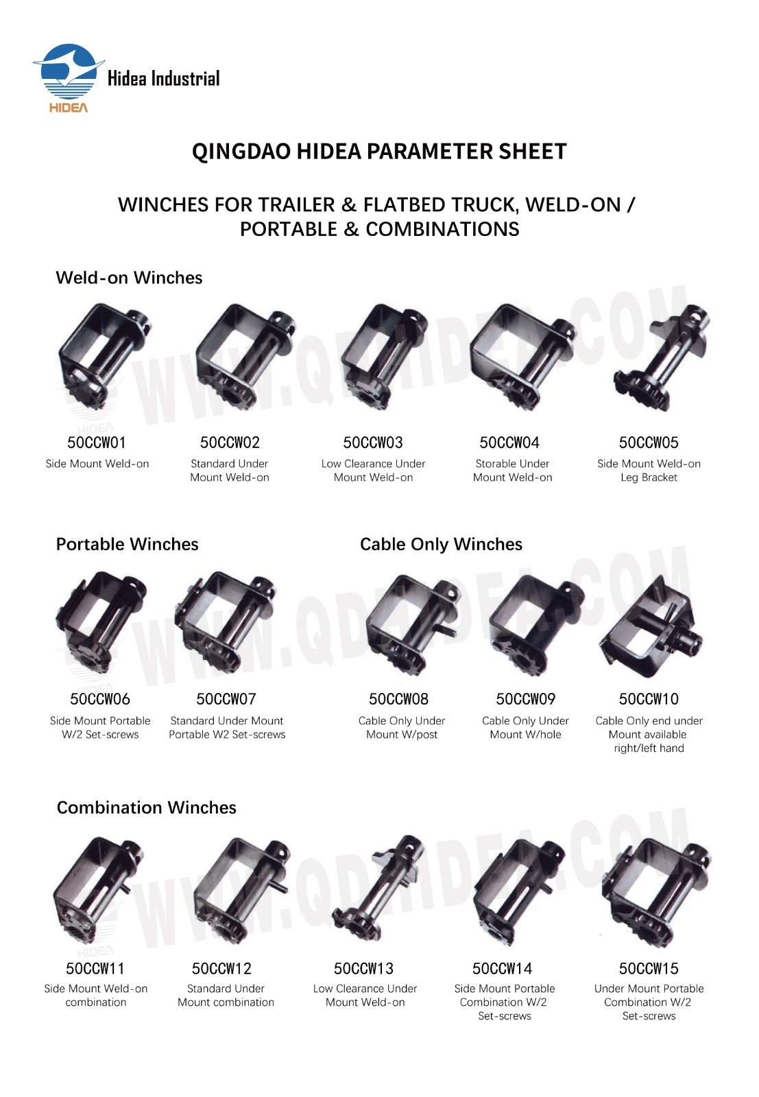 HIDEA Winches for Trailer & Flatbed Trucks