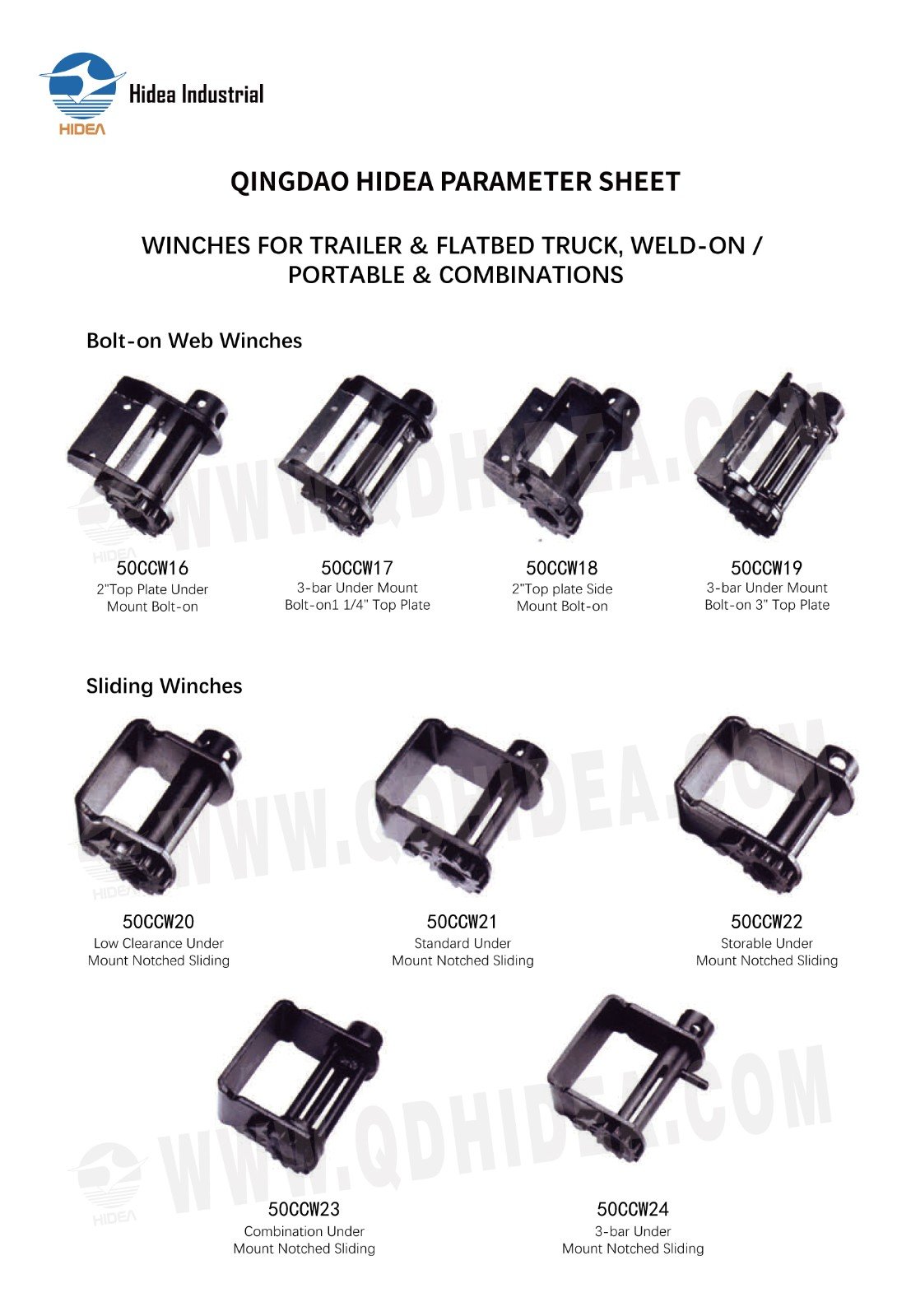 HIDEA Winches for Trailer & Flatbed Trucks