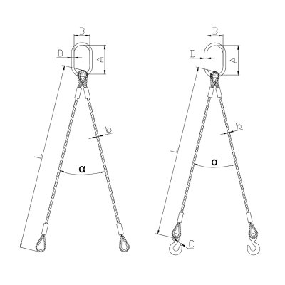 WS32 Double-leg Swaged Sling Assembly
