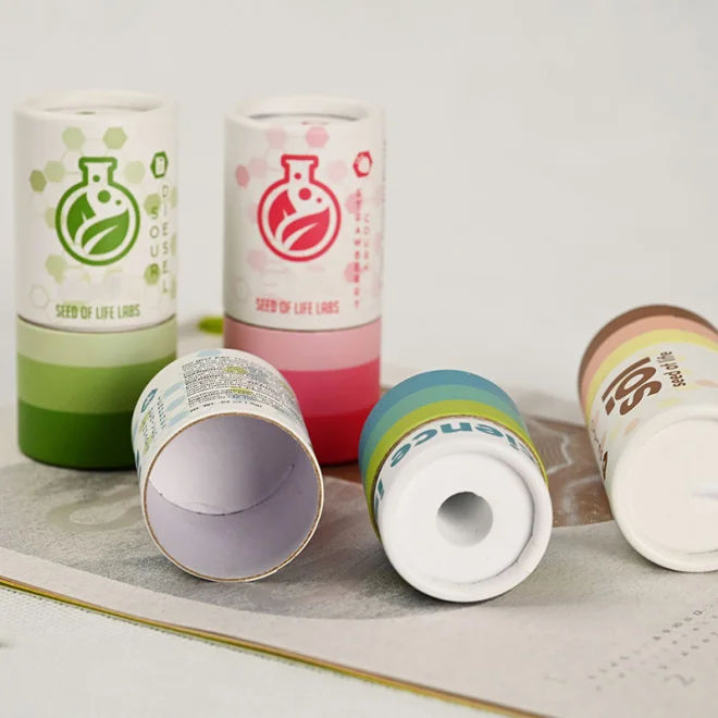Biodegradable Custom Paper Tube for Essential Oil & Cart
