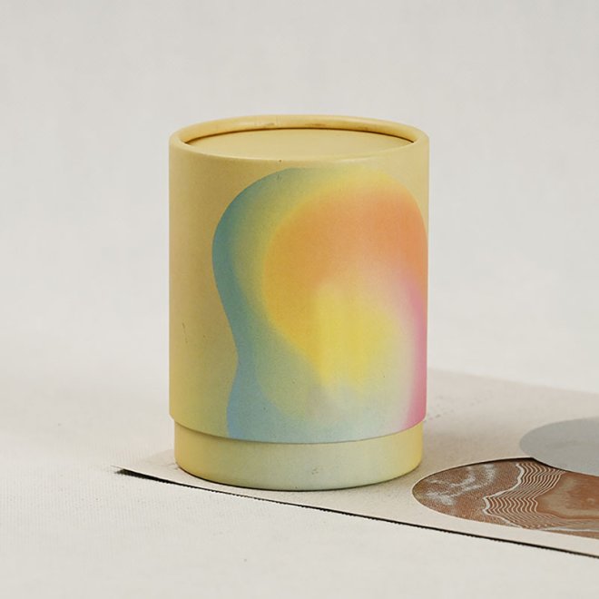 Round Cardboard Container for Incense & Candle