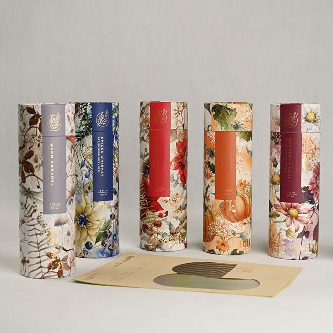 Gold Stamping Paper Tubes for Aromatherapy & Candle