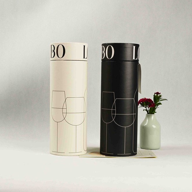 Custom Round Paper Box for Glass Ware & Wine Bottle