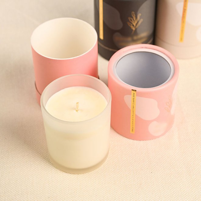 Two Pieces Paper Tubes with Top Window for Candle