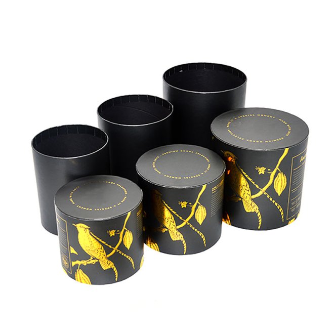 Gold Stamping Paper Tube for Candle & Chocolate