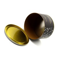 Metal Lid Paper Canister For Coffee Bean Tea Wax