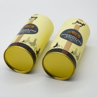Airtight Round Paper Container For Cookies Nuts Biscuits
