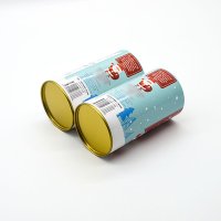 Metal Lid Paper Canister For Coffee Pet Food
