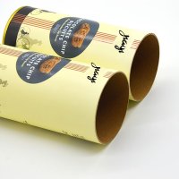 Airtight Round Paper Container For Cookies Nuts Biscuits