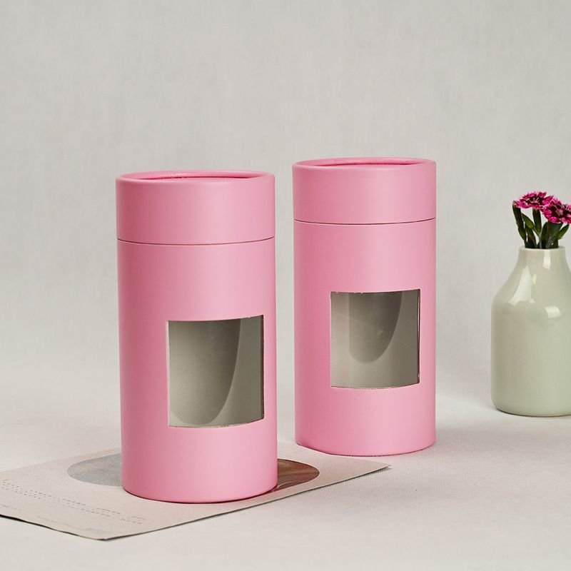 FSC Paper Tube With Window For Chocolate Candy Cookies