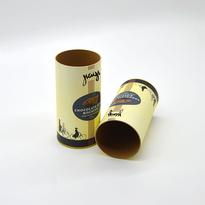 Airtight Round Paper Container For Cookies Nuts Biscuits