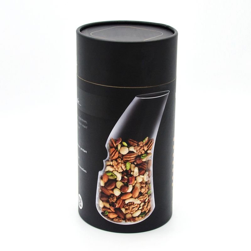 Food Grade Paper Tube Packaging For Nuts Snack Food