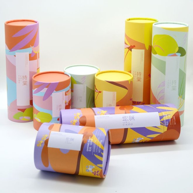 Custom Paper Tube For Candy Sweet Biscuit