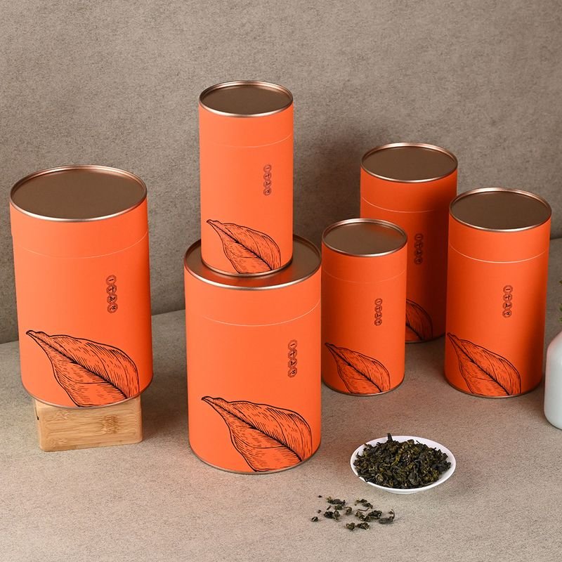 Tin Lid Paper Tube for Tea Coffee Bean Protein Powder