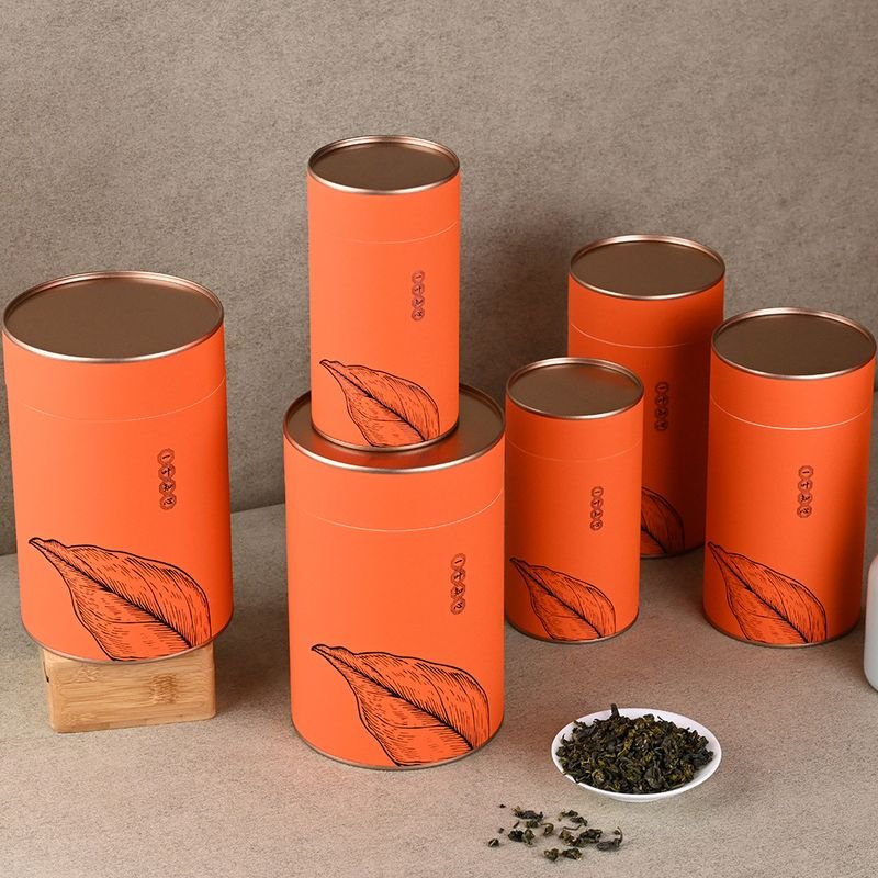 Tin Lid Paper Tube for Tea Coffee Bean Protein Powder