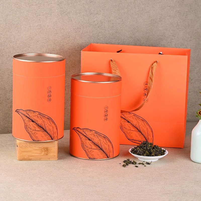 Tin Lid Paper Tube for Tea Coffee Bean Protein Powder