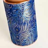 Silk Pattern Paper Tube with Metal Lid