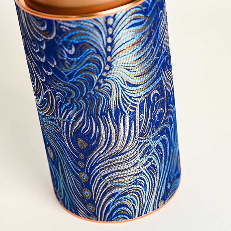 Silk Pattern Paper Tube with Metal Lid