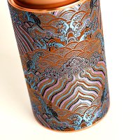 Silk Pattern Paper Tube with Metal Lid